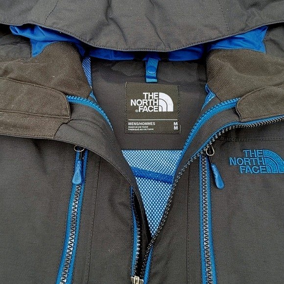 The North Face HyVent Terrain Vista 3L Pro Rain Jacket Men's Medium Black Blue - Picture 4 of 16
